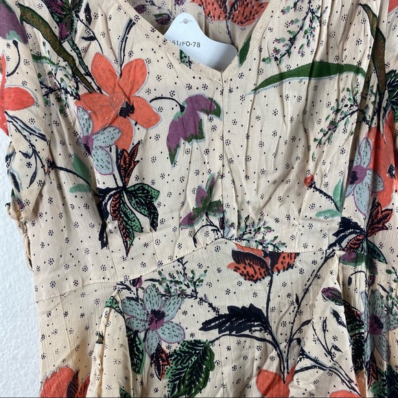 ANGIE V-Neck Flutter Sleeve Ruffle Scarf Hem Dress - Picture 10 of 16